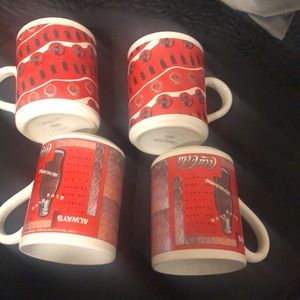 4 1997 Gipson Coca Cola Mugs